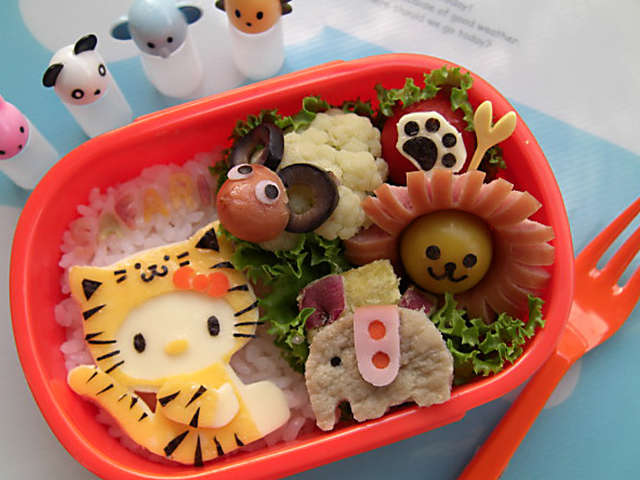 動物園キャラ弁 キティちゃん編 レシピ 作り方 By ぽぽりんママ