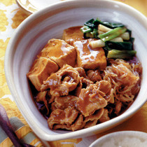 カレー風味の肉豆腐