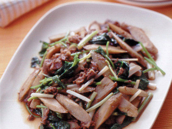 新ごぼうと牛肉の炒め煮