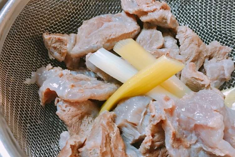 圧力鍋使用 基本の牛すじ肉の下茹で処理 レシピ 作り方 By Mari 314 クックパッド