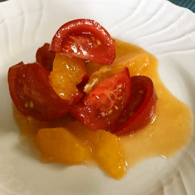 トマトとオレンジのマリネ