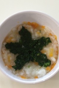 離乳食中期☆にんじん玉ねぎ小松菜のお粥
