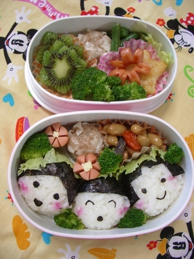 ニコニコ家族弁当(キャラ弁)
