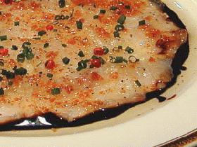 すずきのカルパッチョ・バルサミコ風味
