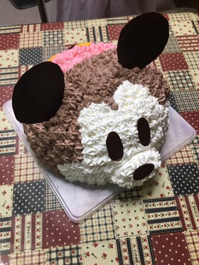 ミッキーの立体(ドーム)ケーキ覚書