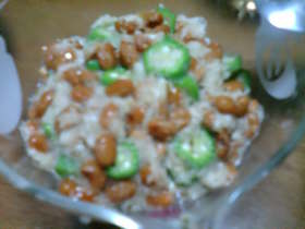 ご飯のお供に♪大根オクラ納豆♪
