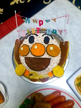 アンパンマン立体ケーキ^ω^