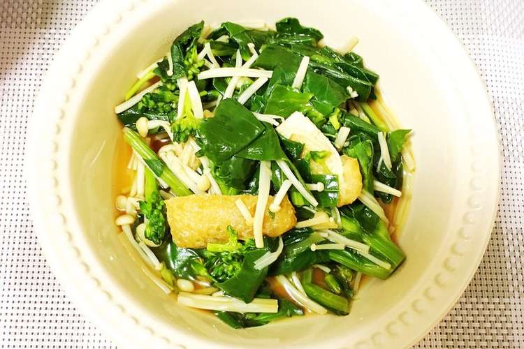 スピード常備菜 菜の花の煮浸し レシピ 作り方 By やましぃ 管理栄養士 クックパッド 簡単おいしいみんなのレシピが370万品