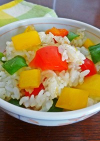 カラフル野菜の生姜ご飯