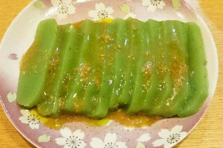 刺身こんにゃくのゴマぽん酢オリーブ油がけ レシピ 作り方 By しんにし クックパッド 簡単おいしいみんなのレシピが375万品