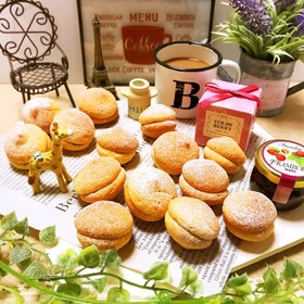 チョコガナッシュをサンドしたブッセ♡