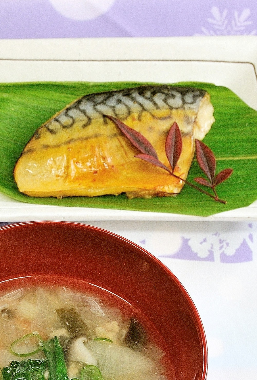 鯖の塩麹　味噌漬け焼き【学校給食】の画像