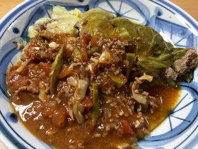 春キャベツのトマトときのこミルフィーユ