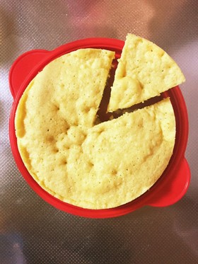 チンするだけ!簡単おから蒸しパンケーキ☆