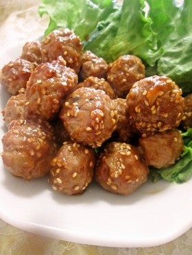 弁当におつまみに♬揚げない蓮根入り肉団子