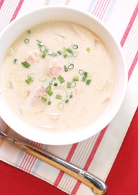 かぶの白胡麻豆乳中華スープ