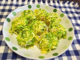 春キャベツと新玉ねぎの巻かないシュウマイ