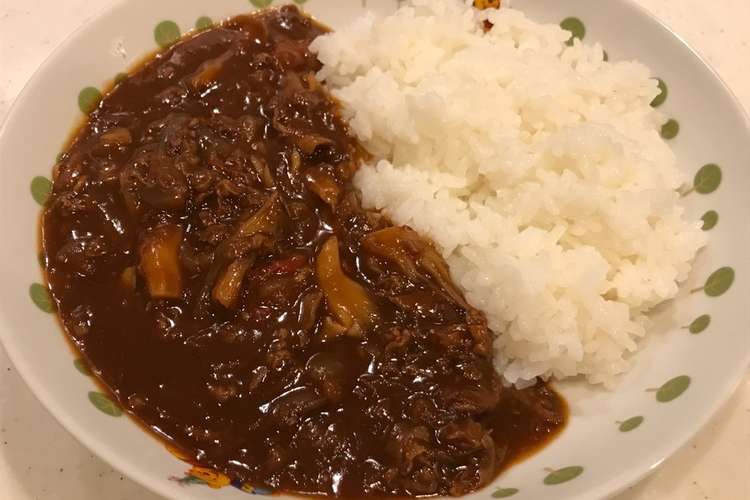 圧力鍋で 安い牛肉もとろけるハヤシライス レシピ 作り方 By クックまいななパパ クックパッド