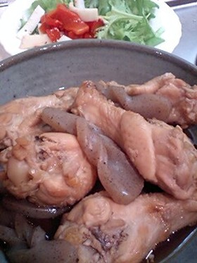 手羽元とこんにゃくの簡単煮