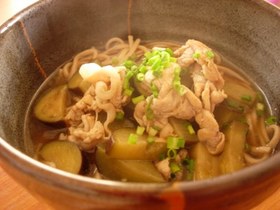 豚肉となすのおそば