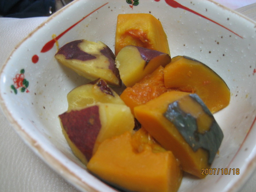 かぼちゃとさつまいもの素材の味を大切☆煮の画像