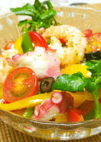 ◆野菜と海鮮の彩りフレッシュマリネ♪◆