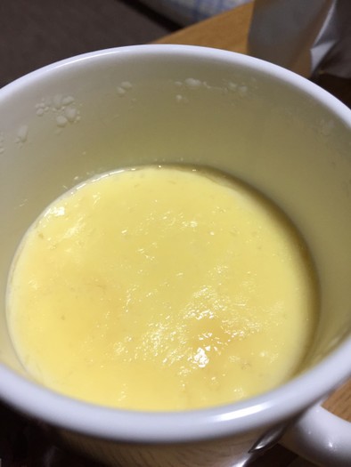 レンジで作る簡単マグカップ豆乳プリンの写真