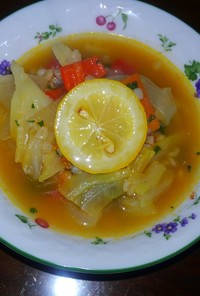 朝の野菜スープ