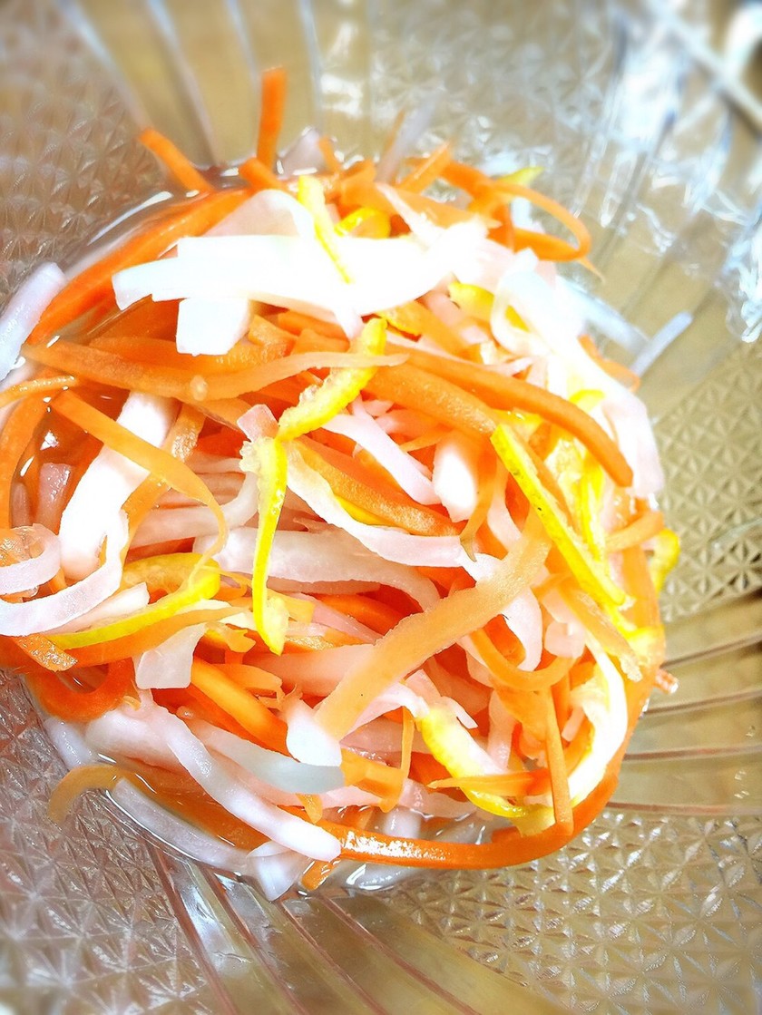 大根と人参の酢の物 by kyk91x 【クックパッド】 簡単おいしいみんなのレシピが356万品