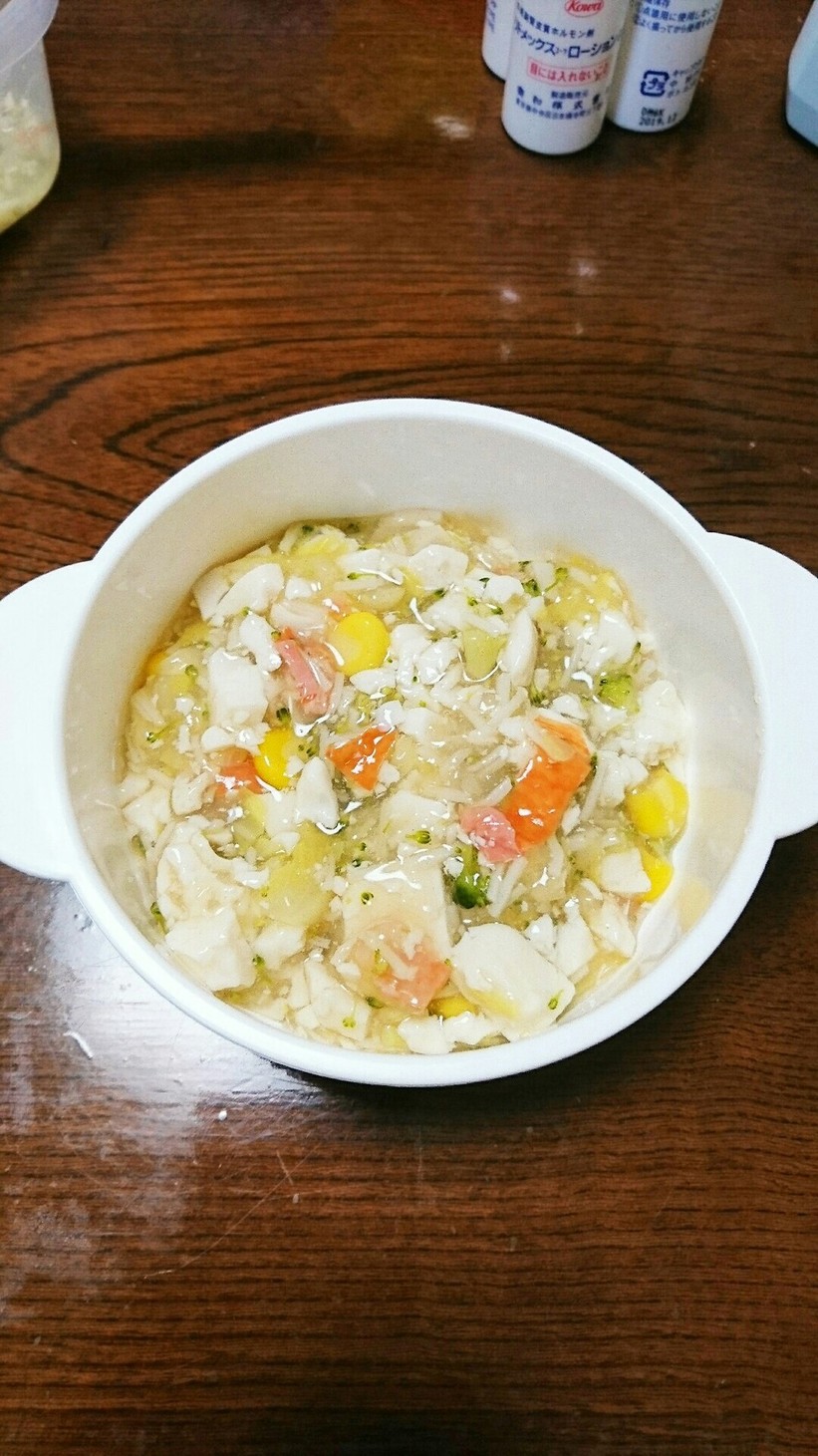 豆腐と野菜のあんかけ(離乳食後期完了期)