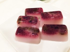 10分でできる☆カルピスブルーベリー寒天