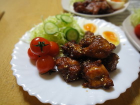 給食の味!とりにくのてりかけ☆半熟卵添え