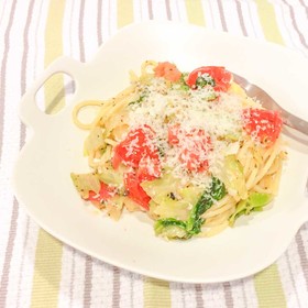 シェフの夫に教わる★野菜の芯で作るパスタ