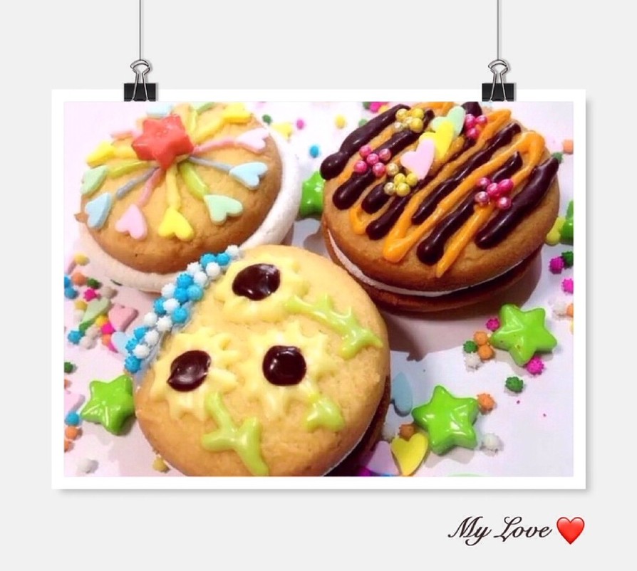 簡単♡マシュマロサンドクッキー♡スモアの画像