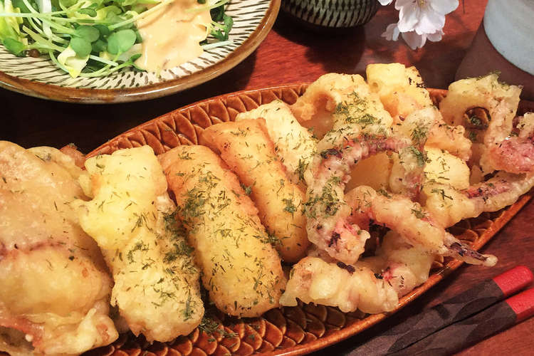 丸ごとスルメイカの天ぷら レシピ 作り方 By ずん 深夜食堂２２時 クックパッド 簡単おいしいみんなのレシピが366万品