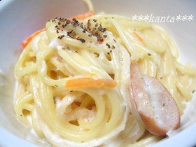 野菜たっぷりカルボナーラ