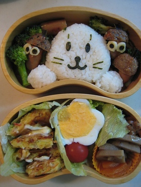 しろたん弁当(キャラ弁)