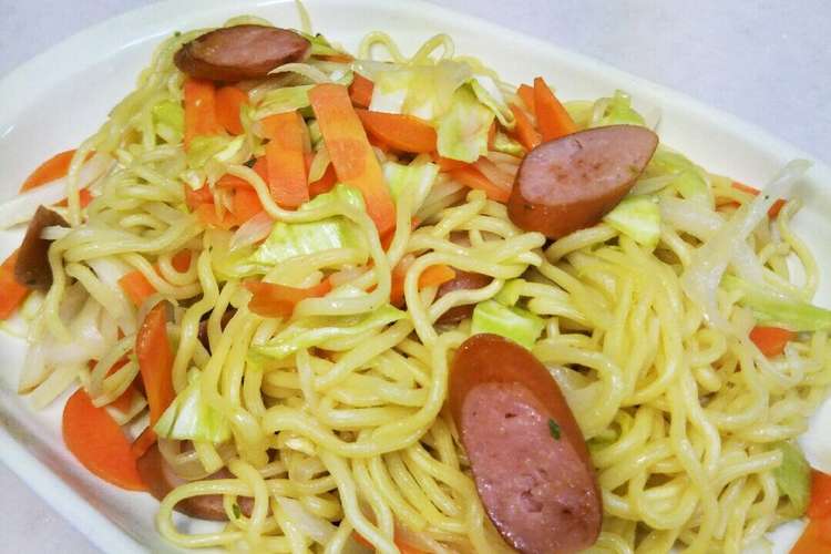 簡単塩焼きそば ラーメン粉末スープで レシピ 作り方 By Sakatera クックパッド
