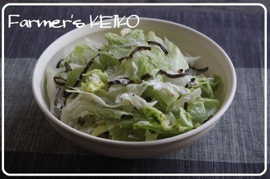 【農家のレシピ】レタスとしらすのサラダの写真