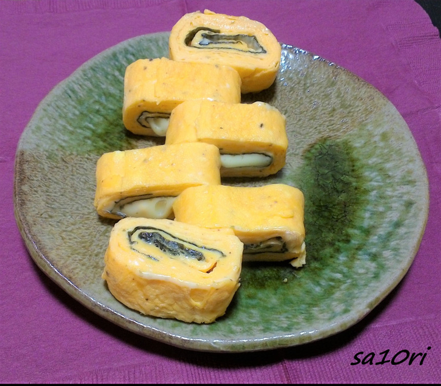 簡単キレイ！海苔チーズの卵焼きの画像