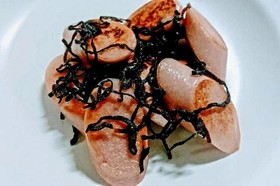 塩昆布魚肉ソーセージ炒めつまみおかず弁当