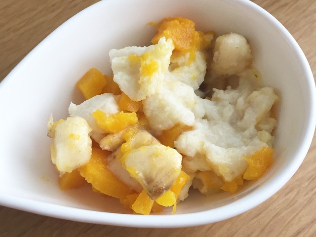 離乳食 バナナかぼちゃ パン粥 レシピ 作り方 By クック0719 クックパッド 簡単おいしいみんなのレシピが360万品