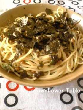 好物いっぱい★納豆じゃこパスタ