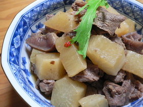 大根と牛すじ肉のピリッと煮(圧力鍋)★