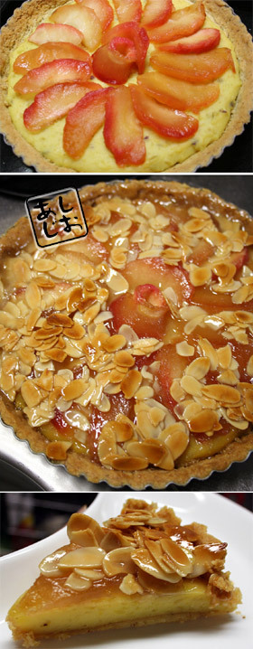 素敵♪薩摩芋と林檎のフロランタン風タルト