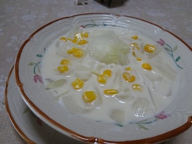 玉葱のクリームスープの写真
