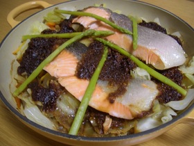 鮭と秋野菜のちゃんちゃん焼き
