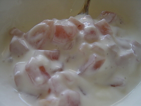 シャキうま★自分で朝食りんごヨーグルト