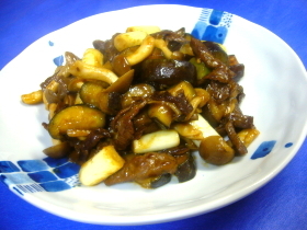 牛肉と茄子のオイスターカレー炒め