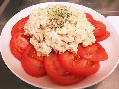 超簡単ツナと玉ねぎのトマトサラダの写真
